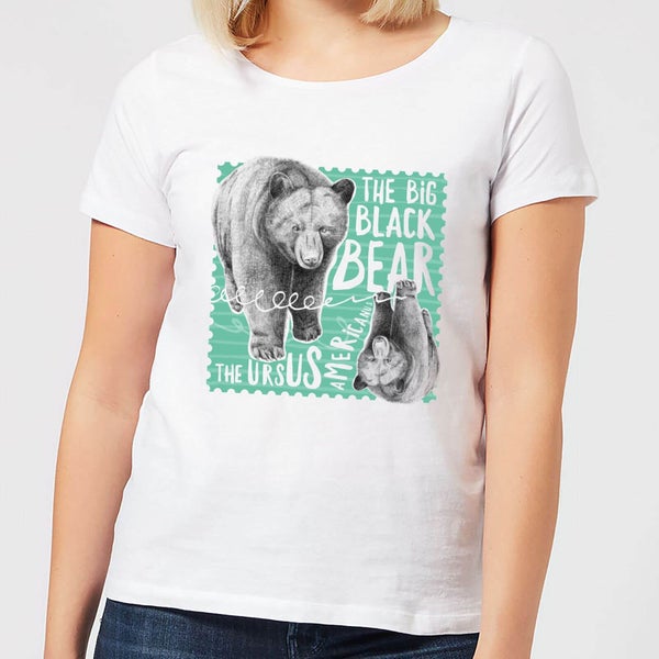 T-Shirt Femme Ours Brun - Natural History Museum - Blanc