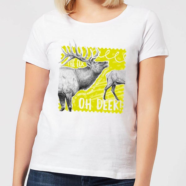 T-Shirt Femme Cerfs Oh Deer - Natural History Museum - Blanc
