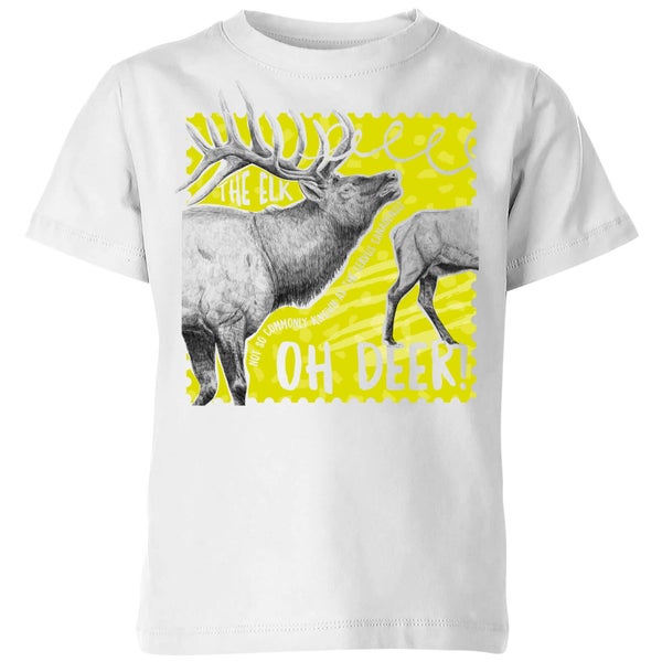 Natural History Museum Oh Deer Kids' T-Shirt - White