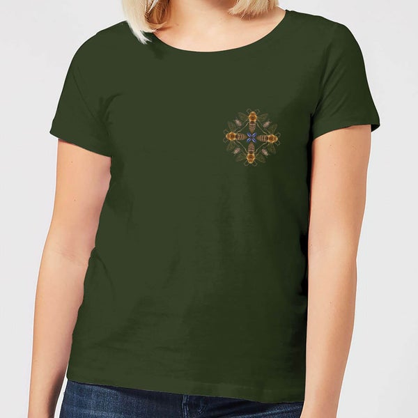 Natural History Museum Bees Women's T-Shirt - Forest Green