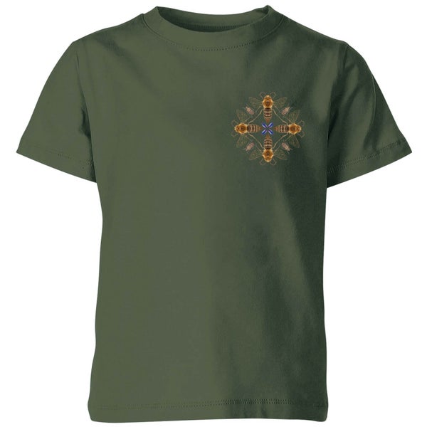 Natural History Museum Bees Kids' T-Shirt - Forest Green
