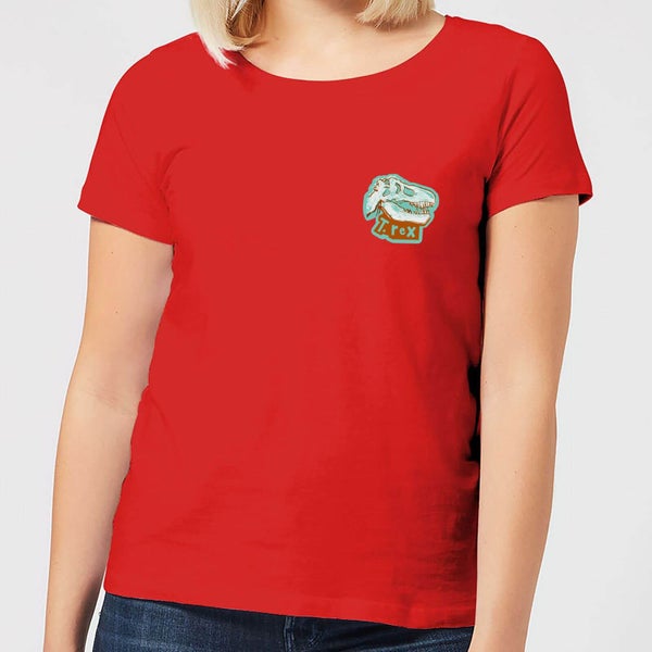 Natural History Museum T-Rex Badge Women's T-Shirt - Red