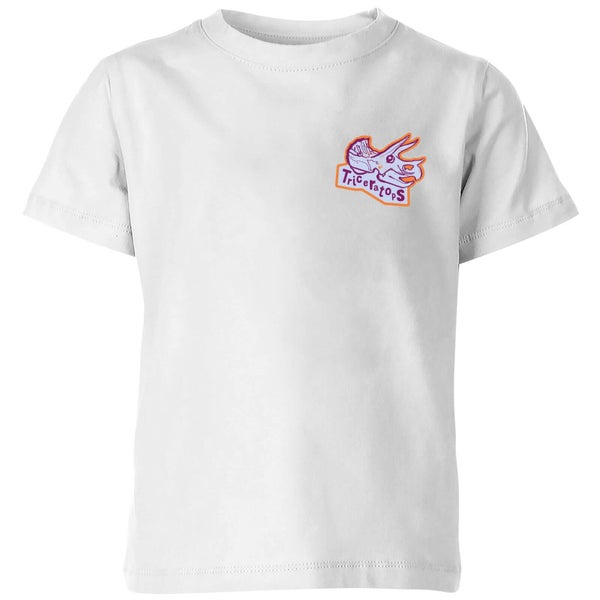 Natural History Museum Triceratops Badge Kids' T-Shirt - White