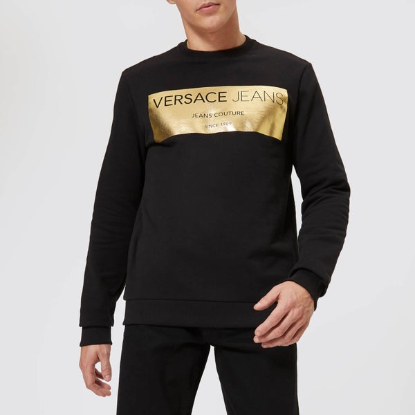 Versace Jeans Men's Chest Logo Sweatshirt - Black