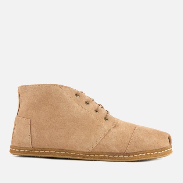 TOMS Men's Bota Suede and Shearling Lace Up Boots - Toffee