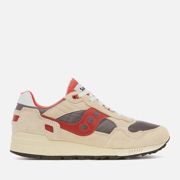 Saucony Men's Shadow 5000 Vintage Trainers - Off-White/Grey/Red