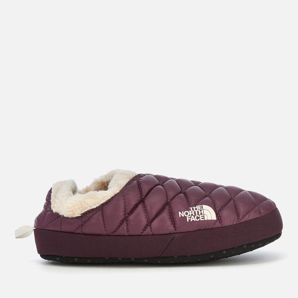 The North Face Women's Thermoball Tent Mule Faux Fur IV Slippers - Shiny Fig/Vintage White