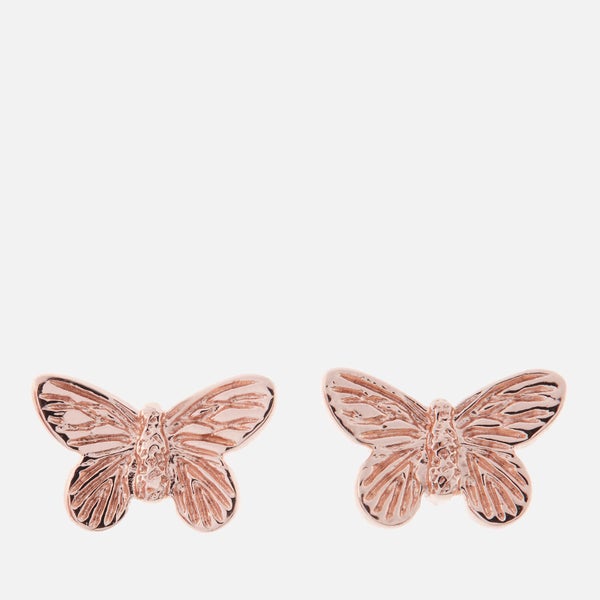 Olivia Burton Women's 3D Butterfly Studs - Rose Gold