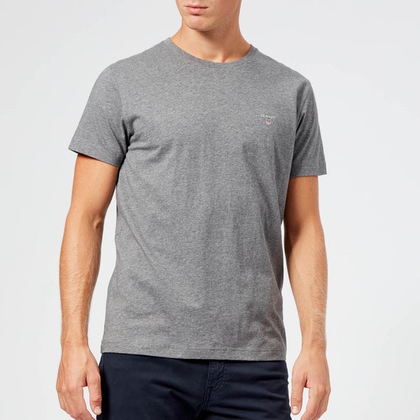 GANT Men's Original Short Sleeve T-Shirt - Dark Grey Melange