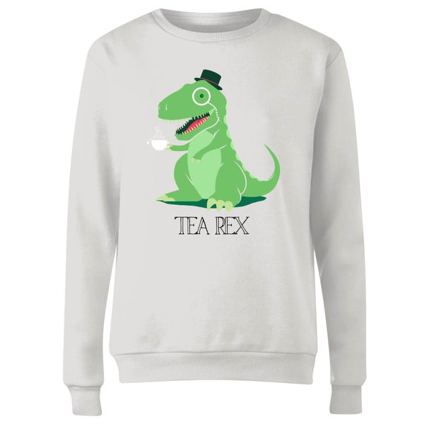 Tea Rex Women's Sweatshirt - White