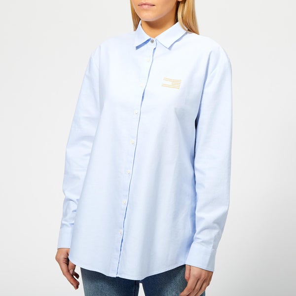 Tommy Hilfiger Women's Icons Girlfriend Shirt - Blue