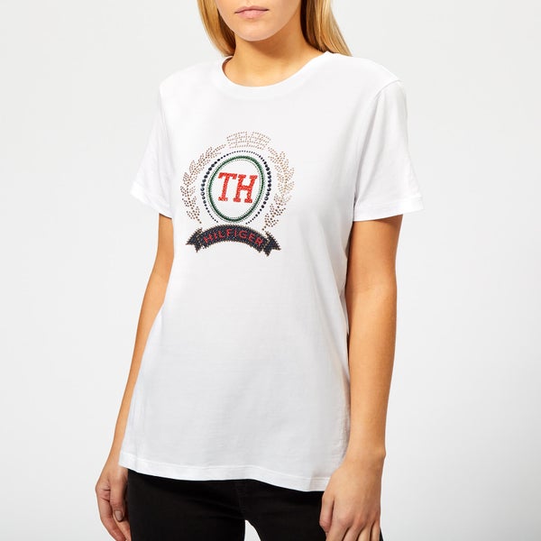 Tommy Hilfiger Women's Merina Crew Neck T-Shirt - White