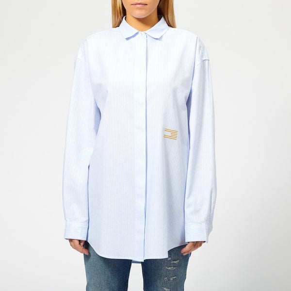 Tommy Hilfiger Women's Icons Pames Boyfriend Shirt - Blue Stripe
