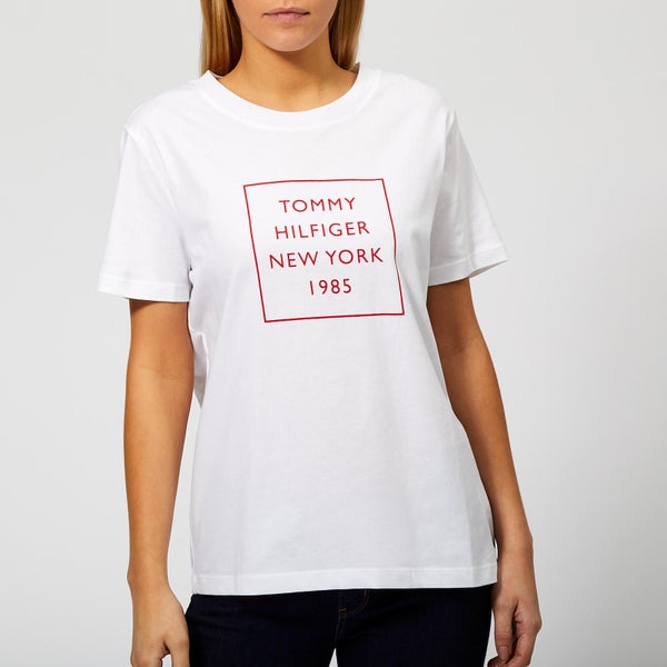 Tommy Hilfiger Women's Lenny Crew Neck T-Shirt - White/Red