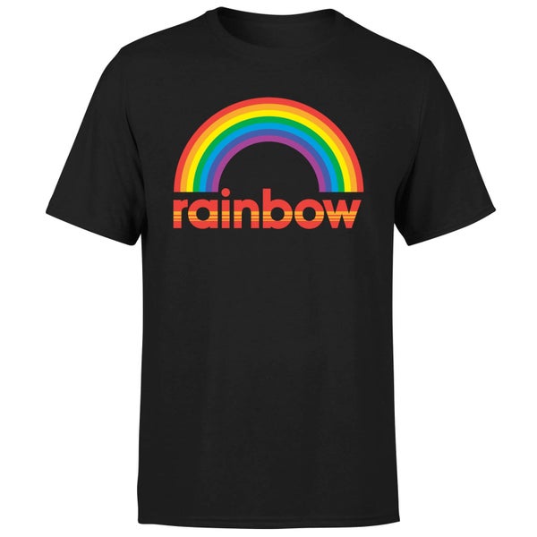 Rainbow Core Logo Herren T-Shirt – Schwarz