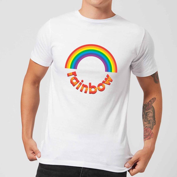 T-Shirt Homme Logo Cercle Rainbow - Blanc