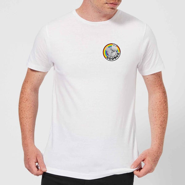 T-Shirt Homme George Poche Rainbow - Blanc