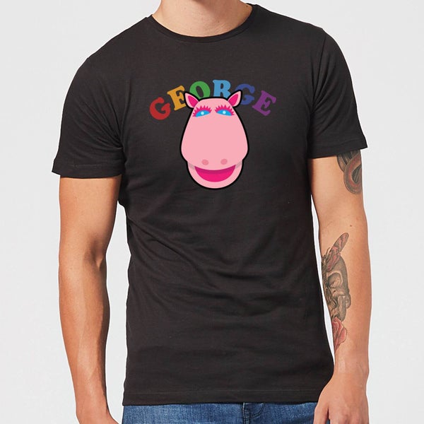 T-Shirt Homme George Club Rainbow - Noir