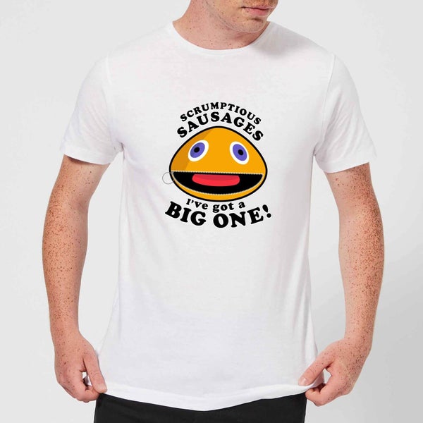 Rainbow Zippy Scrumptious Sausages Men's T-Shirt - White