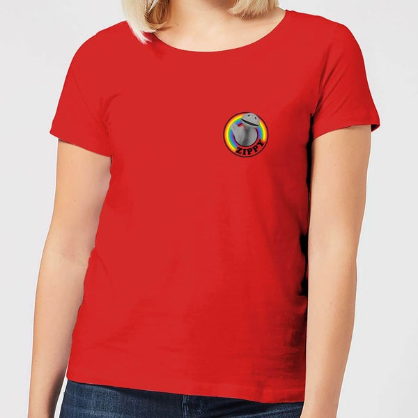 Rainbow Zippy Pocket Women's T-Shirt - Red