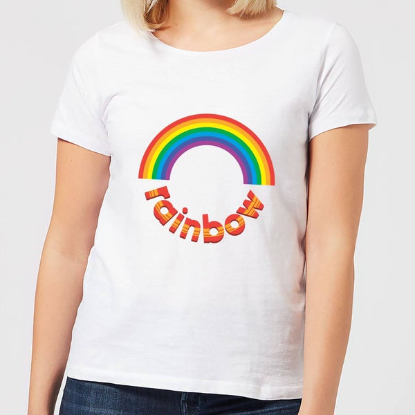 T-Shirt Femme Logo Cercle Rainbow - Blanc