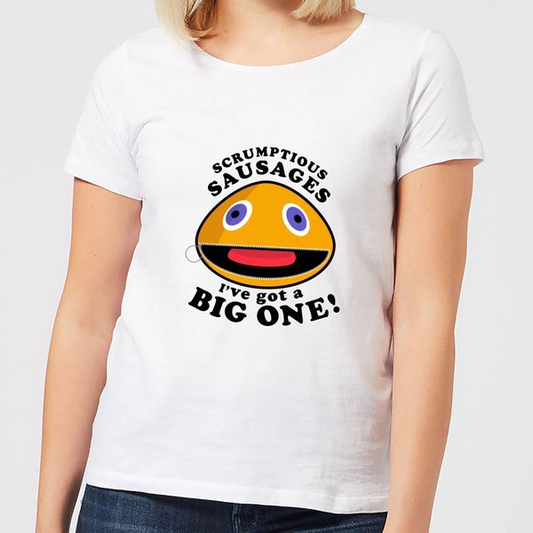 Rainbow Zippy Scrumptious Sausages Women's T-Shirt - White