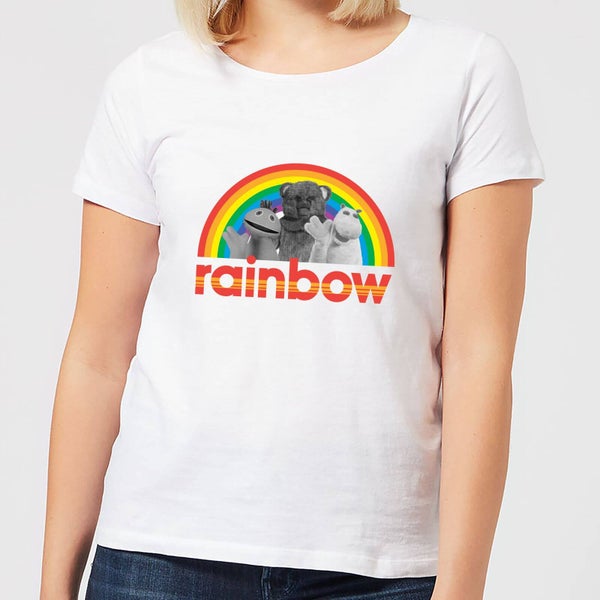 Rainbow Logo Characters Women's T-Shirt - White