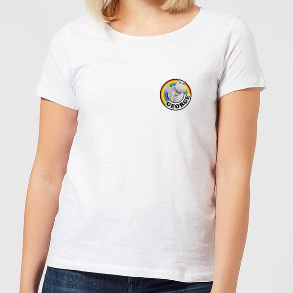 T-Shirt Femme George Poche Rainbow - Blanc
