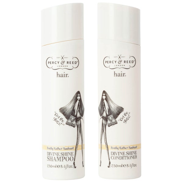 Percy & Reed Really Rather Radiant Divine Shine Shampoo and Conditioner Duo szampon i odżywka do włosów 2 x 250 ml