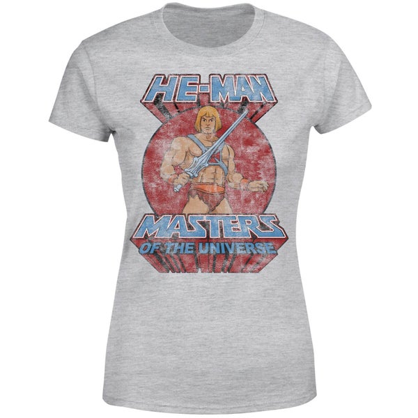 T-Shirt Femme Effet Abîmé - Les Maîtres de l'univers - Gris
