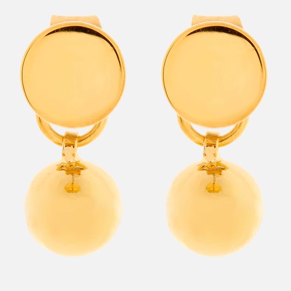 Whistles Women's Sphere Drop Back Earrings - Gold
