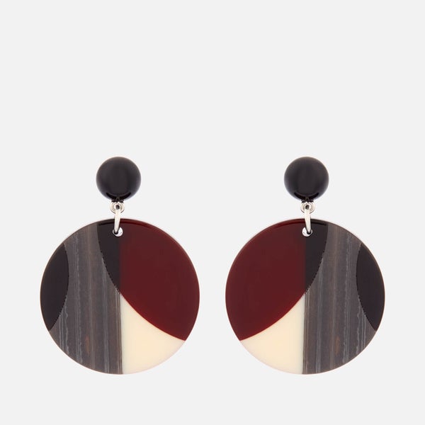 Whistles Women's Geometric Circle Resin Earrings - Burgundy