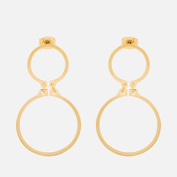 Whistles Women's Large Circle Link Drop Earrings - Gold