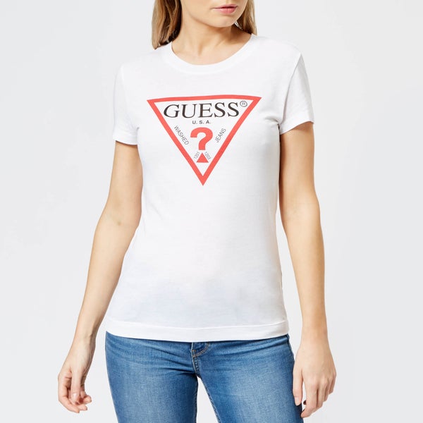 Guess Women's Short Sleeve Original T-Shirt - White