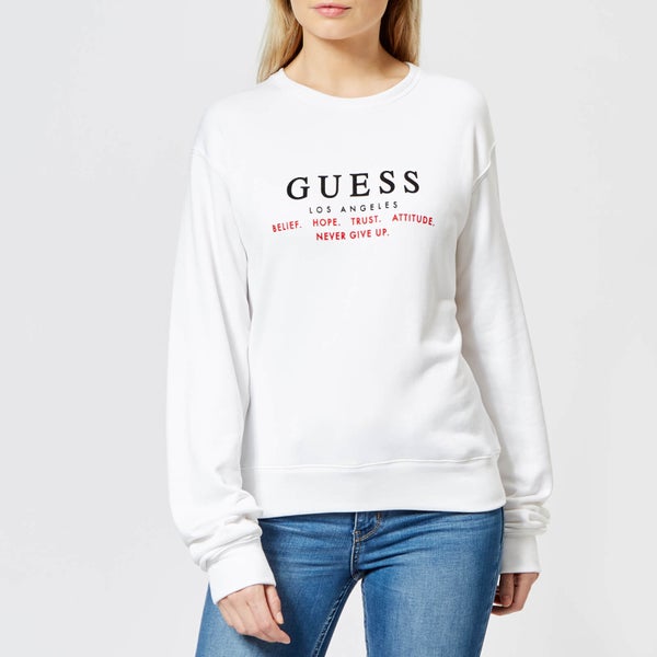 Guess Women's Mabel Fleece Sweatshirt - White