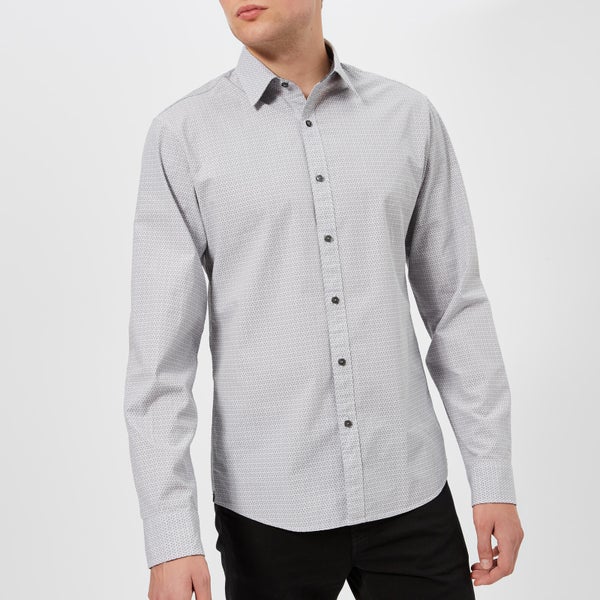 Michael Kors Men's Printed Slim Fit Shirt - Alloy