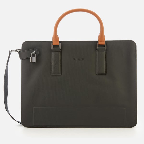 Ted Baker Men's Stark Micro Perf Leather Document Bag - Black