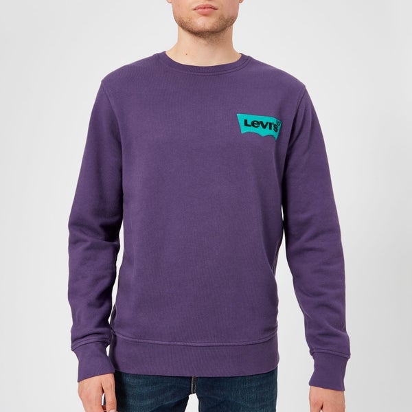 Levi's Men's Modern HM Crew Neck Sweatshirt - Purple Plumiera