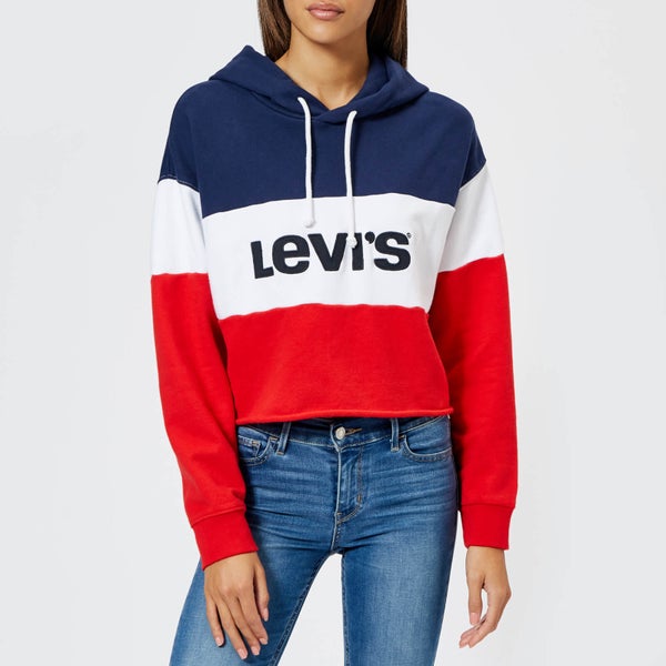 Levi's Women's Raw Cut Crop Hoody - Chinese Red