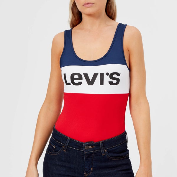 Levi's Women's Color Block Bodysuit - Peacoat/White/Chinese Red