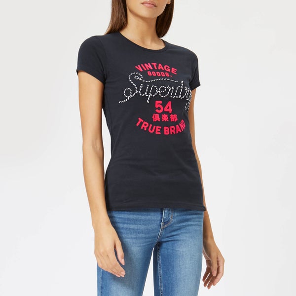 Superdry Women's Rope Applique Entry T-Shirt - Eclipse Navy Rugged