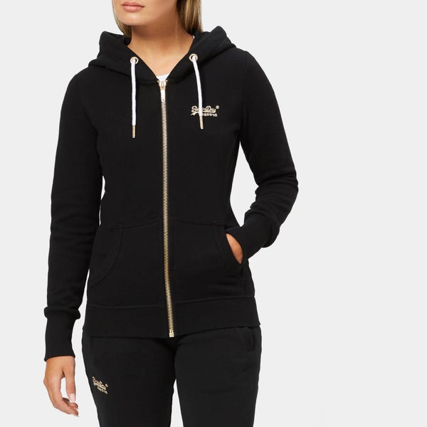 Superdry Women's Orange Label Elite Zip Hoodie - Black