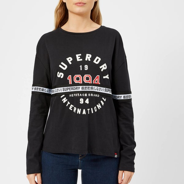 Superdry Women's Tape Graphic Top - Black