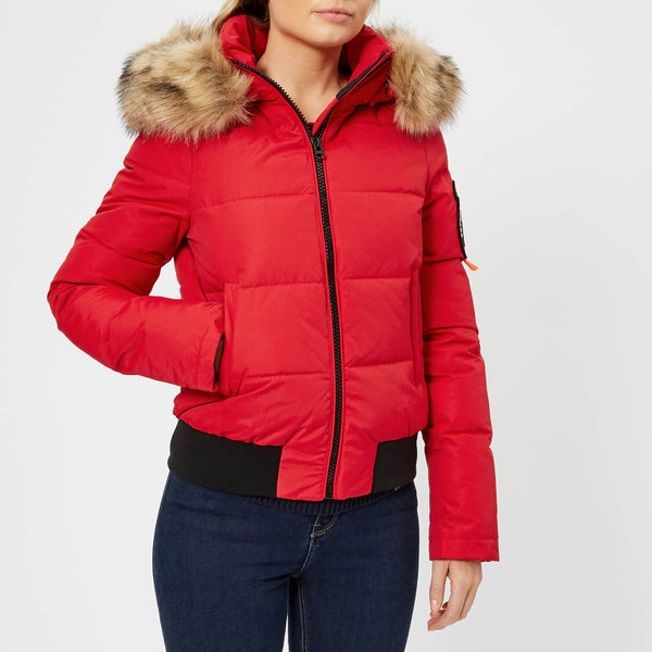 Superdry Women's Everest Ella Bomber Jacket - Red