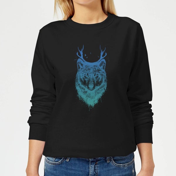 Wolf Women's Sweatshirt - Black