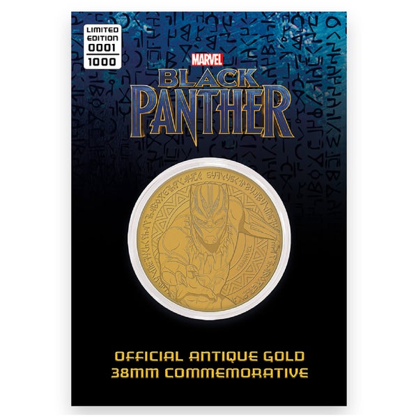 Pièce de Monnaie de Collection Black Panther - Édition Limitée Or Vintage (1000 exemplaires)