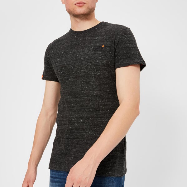 Superdry Men's Orange Label Small Logo T-Shirt - Vast Black Space Dye