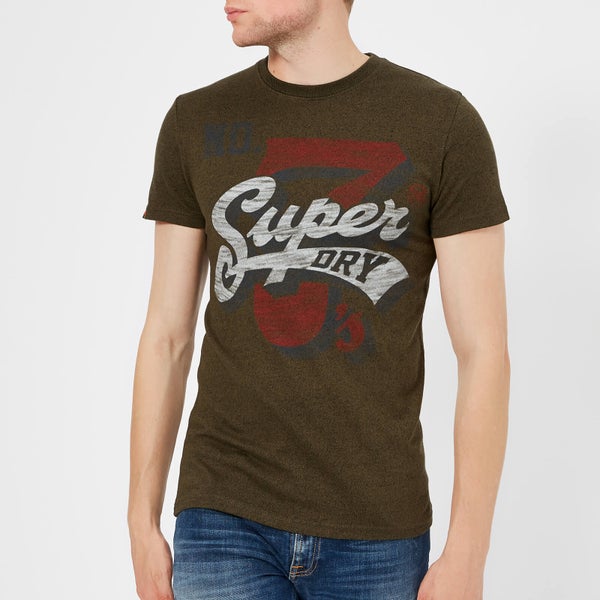 Superdry Men's Super 7's Tri T-Shirt - Black Olive Grit