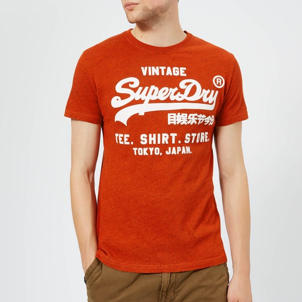 Superdry Men's Shirt Shop T-Shirt - Arazona Orange Grit