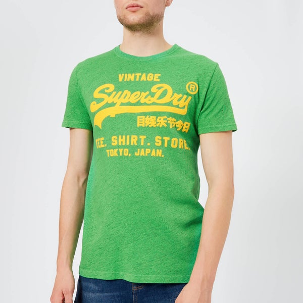 Superdry Men's Shirt Shop T-Shirt - Mitchigan Green Grit